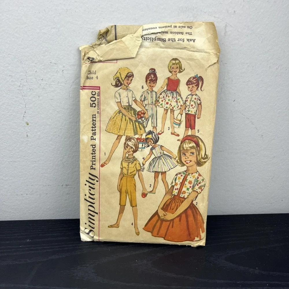 Vintage Simplicity 4969 Child's Dress Pants Blouse & Top Sewing Pattern Complete